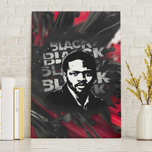 Steve Biko Canvas Wall Art with Black Consciousness Portrait, Power Fist Symbol and Red-Black Freedom - African Pride