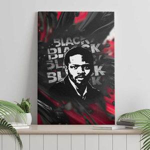 Steve Biko Canvas Wall Art with Black Consciousness Portrait, Power Fist Symbol and Red-Black Freedom - African Pride