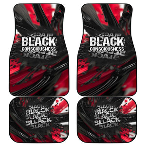 Steve Biko Car Mats with Black Consciousness Portrait, Power Fist Symbol and Red-Black Freedom - African Pride