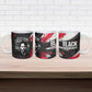 Steve Biko Ceramic Mug with Black Consciousness Portrait, Power Fist Symbol and Red-Black Freedom - African Pride