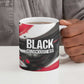 Steve Biko Ceramic Mug with Black Consciousness Portrait, Power Fist Symbol and Red-Black Freedom - African Pride