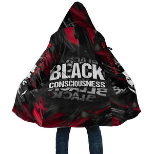 Steve Biko Cloak with Black Consciousness Portrait, Power Fist Symbol and Red-Black Freedom - African Pride