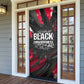 Steve Biko Door Cover with Black Consciousness Portrait, Power Fist Symbol and Red-Black Freedom - African Pride