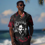 Steve Biko Hawaiian Shirt with Black Consciousness Portrait, Power Fist Symbol and Red-Black Freedom - African Pride