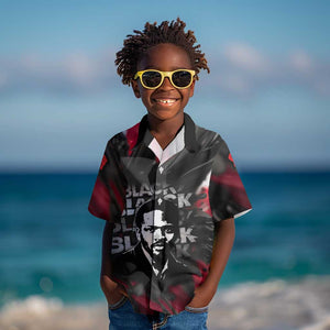 Steve Biko Kid Hawaiian Shirt with Black Consciousness Portrait, Power Fist Symbol and Red-Black Freedom - African Pride