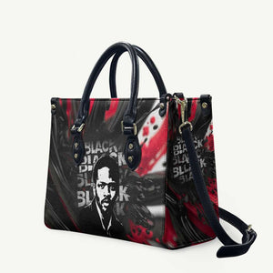 Steve Biko Leather Bag with Black Consciousness Portrait, Power Fist Symbol and Red-Black Freedom - African Pride