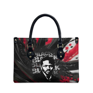 Steve Biko Leather Bag with Black Consciousness Portrait, Power Fist Symbol and Red-Black Freedom - African Pride