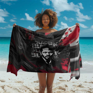 Steve Biko Sarong with Black Consciousness Portrait, Power Fist Symbol and Red-Black Freedom - African Pride