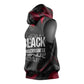Steve Biko Sleeveless Hoodie with Black Consciousness Portrait, Power Fist Symbol and Red-Black Freedom - African Pride