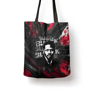 Steve Biko Tote Bag with Black Consciousness Portrait, Power Fist Symbol and Red-Black Freedom - African Pride
