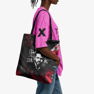 Steve Biko Tote Bag with Black Consciousness Portrait, Power Fist Symbol and Red-Black Freedom - African Pride