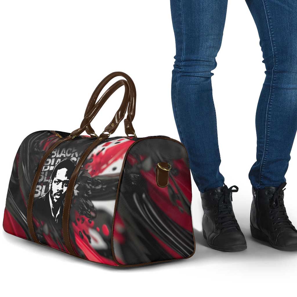 Steve Biko Travel Bag with Black Consciousness Portrait, Power Fist Symbol and Red-Black Freedom - African Pride