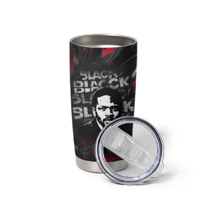 Steve Biko Tumbler Cup with Black Consciousness Portrait, Power Fist Symbol and Red-Black Freedom - African Pride
