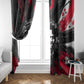 Steve Biko Window Curtain with Black Consciousness Portrait, Power Fist Symbol and Red-Black Freedom - African Pride