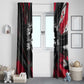 Steve Biko Window Curtain with Black Consciousness Portrait, Power Fist Symbol and Red-Black Freedom - African Pride