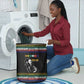 Steve Biko Laundry Basket with Microphone Portrait, Black Consciousness Quote and Vibrant Ethnic Wave - African Pride