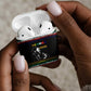 Steve Biko AirPods Case with Microphone Portrait, Black Consciousness Quote and Vibrant Ethnic Wave - African Pride