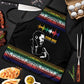 Steve Biko Apron with Microphone Portrait, Black Consciousness Quote and Vibrant Ethnic Wave - African Pride