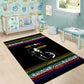 Steve Biko Area Rug with Microphone Portrait, Black Consciousness Quote and Vibrant Ethnic Wave - African Pride