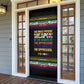 Steve Biko Door Cover with Microphone Portrait, Black Consciousness Quote and Vibrant Ethnic Wave - African Pride