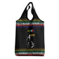 Steve Biko Grocery Bag with Microphone Portrait, Black Consciousness Quote and Vibrant Ethnic Wave - African Pride