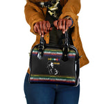 Steve Biko Shoulder Handbag with Microphone Portrait, Black Consciousness Quote and Vibrant Ethnic Wave - African Pride