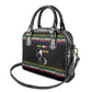 Steve Biko Shoulder Handbag with Microphone Portrait, Black Consciousness Quote and Vibrant Ethnic Wave - African Pride