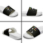 Steve Biko Slide Sandals with Microphone Portrait, Black Consciousness Quote and Vibrant Ethnic Wave - African Pride