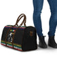 Steve Biko Travel Bag with Microphone Portrait, Black Consciousness Quote and Vibrant Ethnic Wave - African Pride