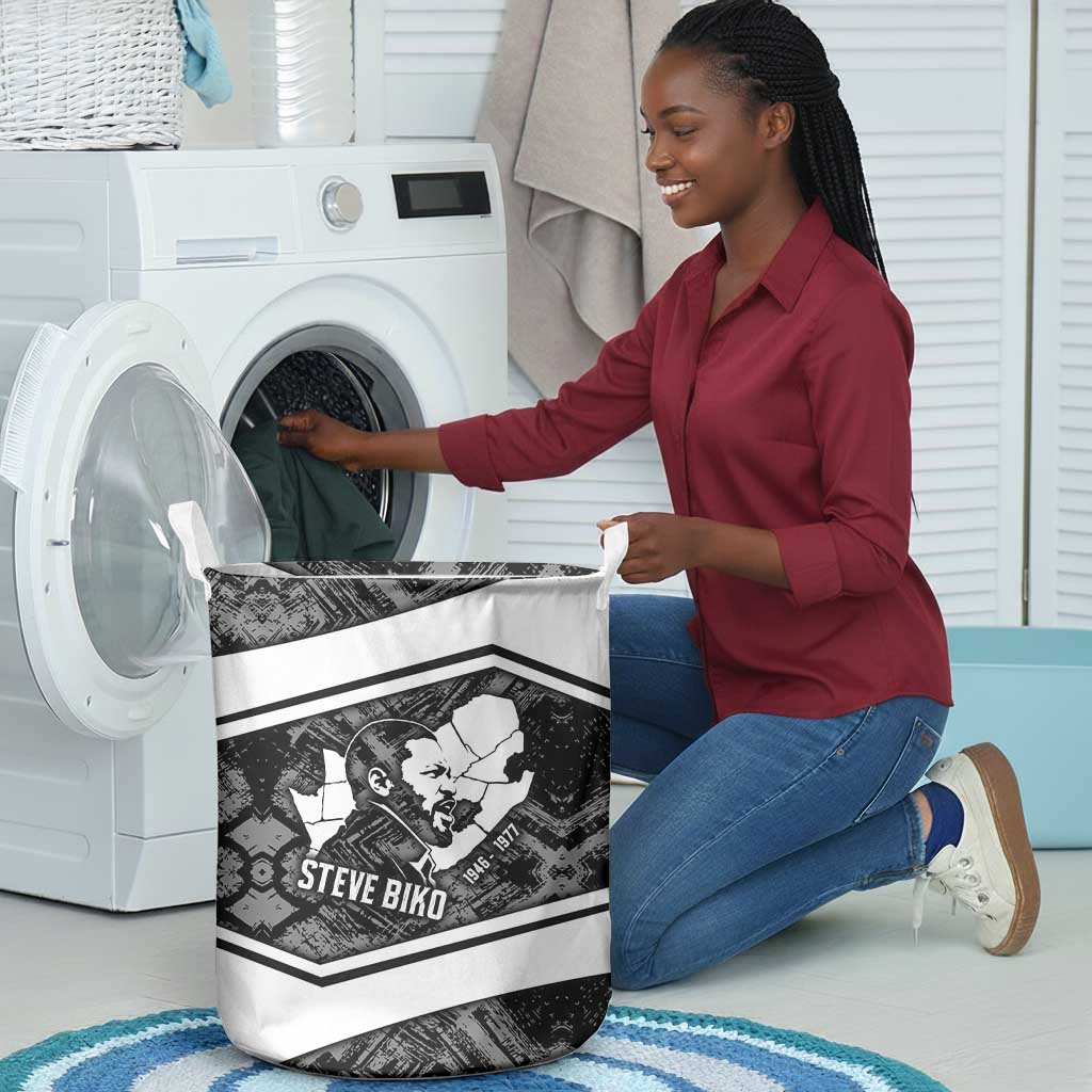 Steve Biko Laundry Basket with Monochrome Portrait, Ideas Do Not Die Quote - African Pride