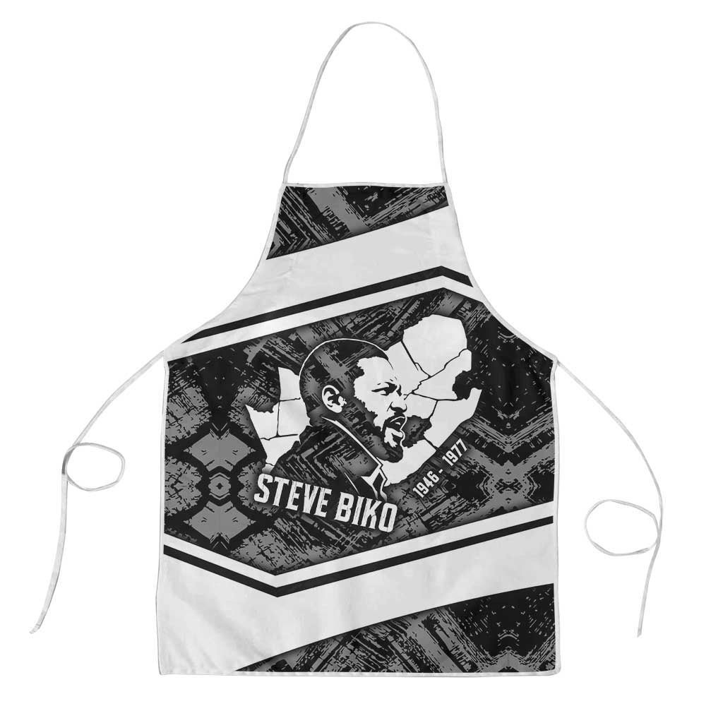Steve Biko Apron with Monochrome Portrait, Ideas Do Not Die Quote - African Pride