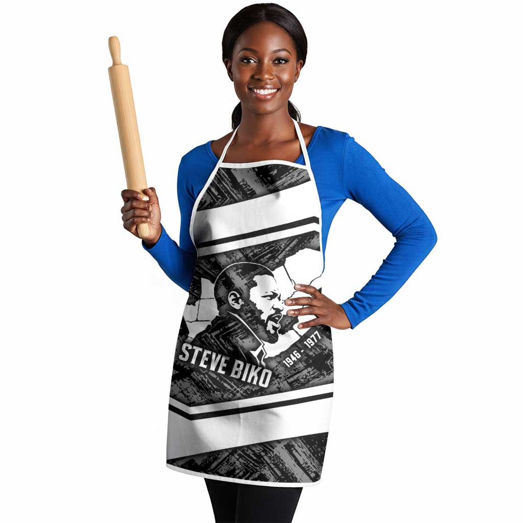 Steve Biko Apron with Monochrome Portrait, Ideas Do Not Die Quote - African Pride