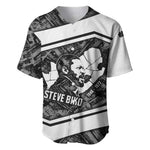 Steve Biko Baseball Jersey with Monochrome Portrait, Ideas Do Not Die Quote - African Pride