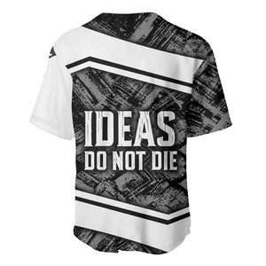 Steve Biko Baseball Jersey with Monochrome Portrait, Ideas Do Not Die Quote - African Pride
