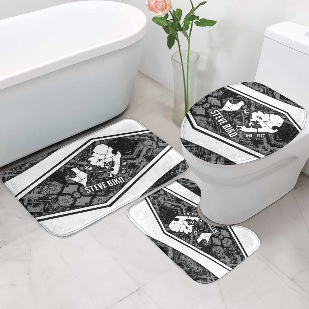 Steve Biko Bathroom Set with Monochrome Portrait, Ideas Do Not Die Quote - African Pride