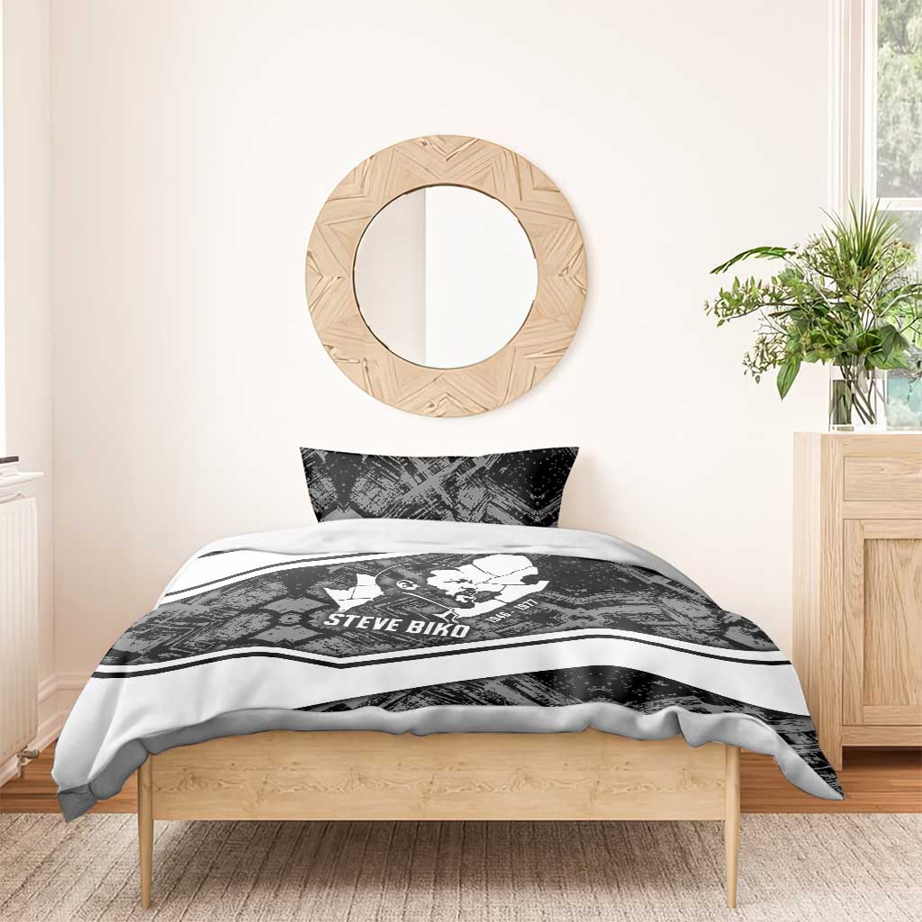 Steve Biko Bedding Set with Monochrome Portrait, Ideas Do Not Die Quote - African Pride