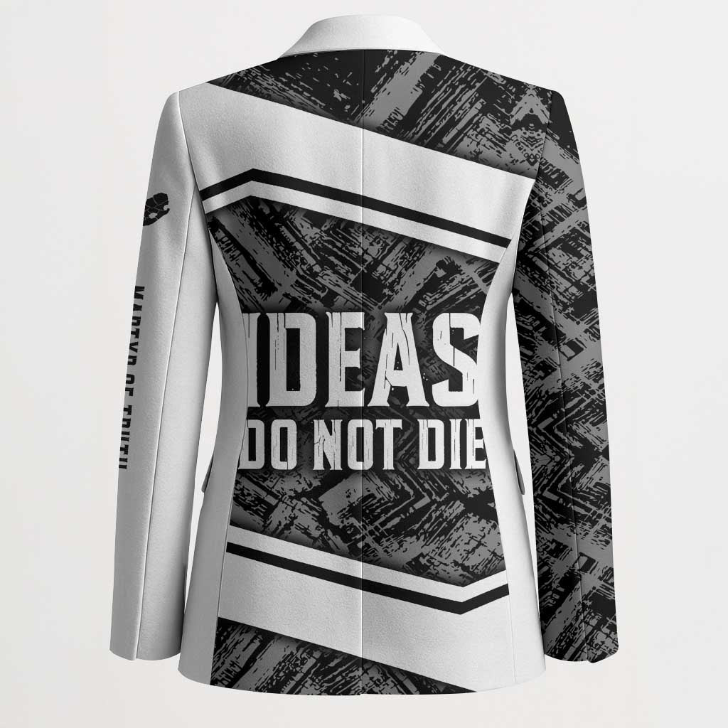 Steve Biko Blazer with Monochrome Portrait, Ideas Do Not Die Quote - African Pride