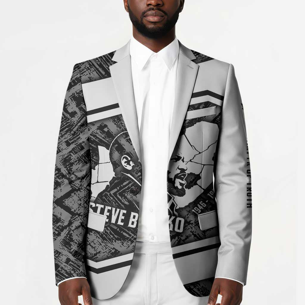 Steve Biko Blazer with Monochrome Portrait, Ideas Do Not Die Quote - African Pride