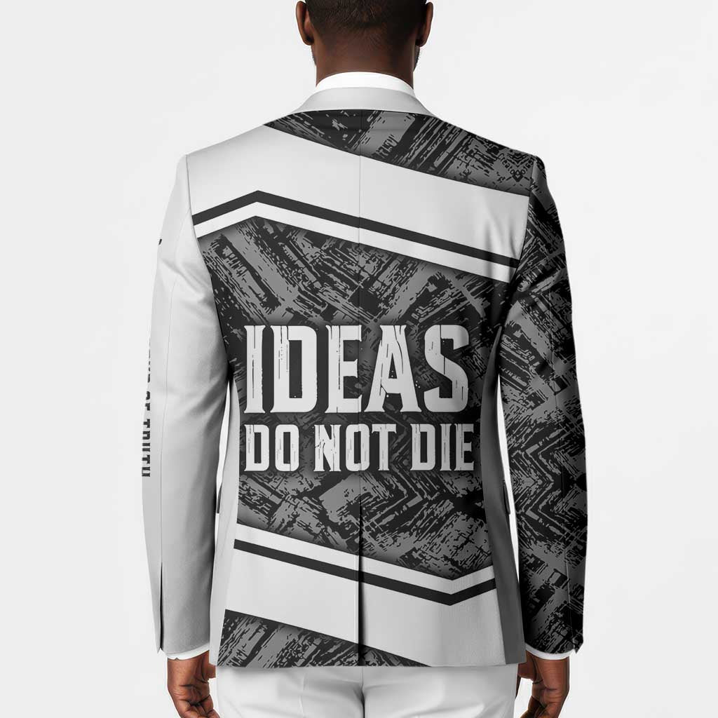 Steve Biko Blazer with Monochrome Portrait, Ideas Do Not Die Quote - African Pride
