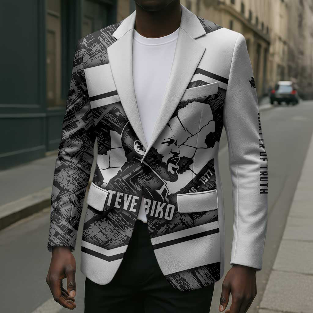 Steve Biko Blazer with Monochrome Portrait, Ideas Do Not Die Quote - African Pride