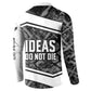 Steve Biko Button Sweatshirt with Monochrome Portrait, Ideas Do Not Die Quote