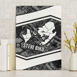 Steve Biko Canvas Wall Art with Monochrome Portrait, Ideas Do Not Die Quote - African Pride