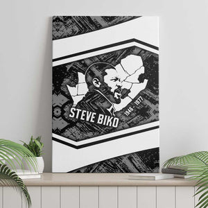 Steve Biko Canvas Wall Art with Monochrome Portrait, Ideas Do Not Die Quote - African Pride