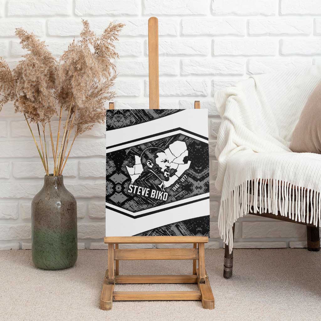 Steve Biko Canvas Wall Art with Monochrome Portrait, Ideas Do Not Die Quote - African Pride