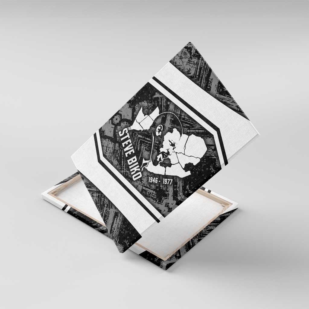 Steve Biko Canvas Wall Art with Monochrome Portrait, Ideas Do Not Die Quote - African Pride
