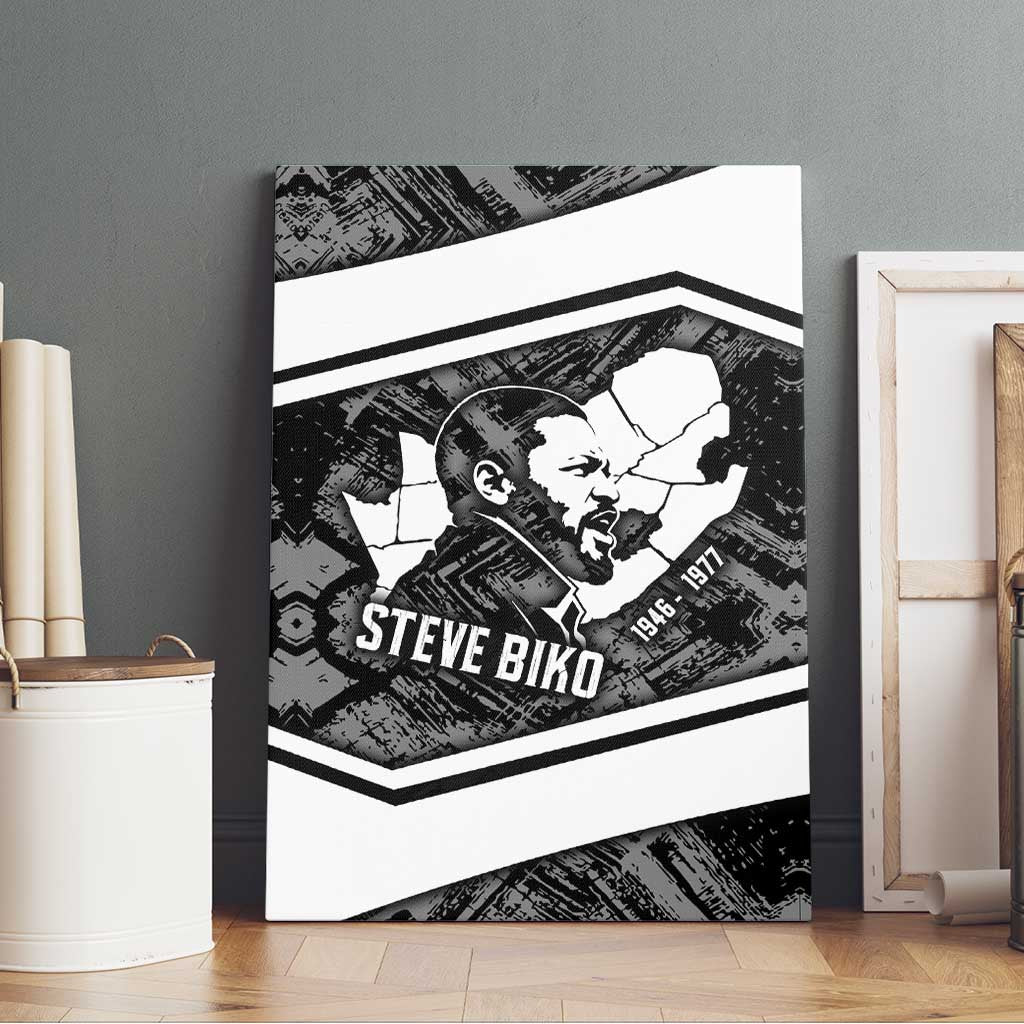 Steve Biko Canvas Wall Art with Monochrome Portrait, Ideas Do Not Die Quote - African Pride