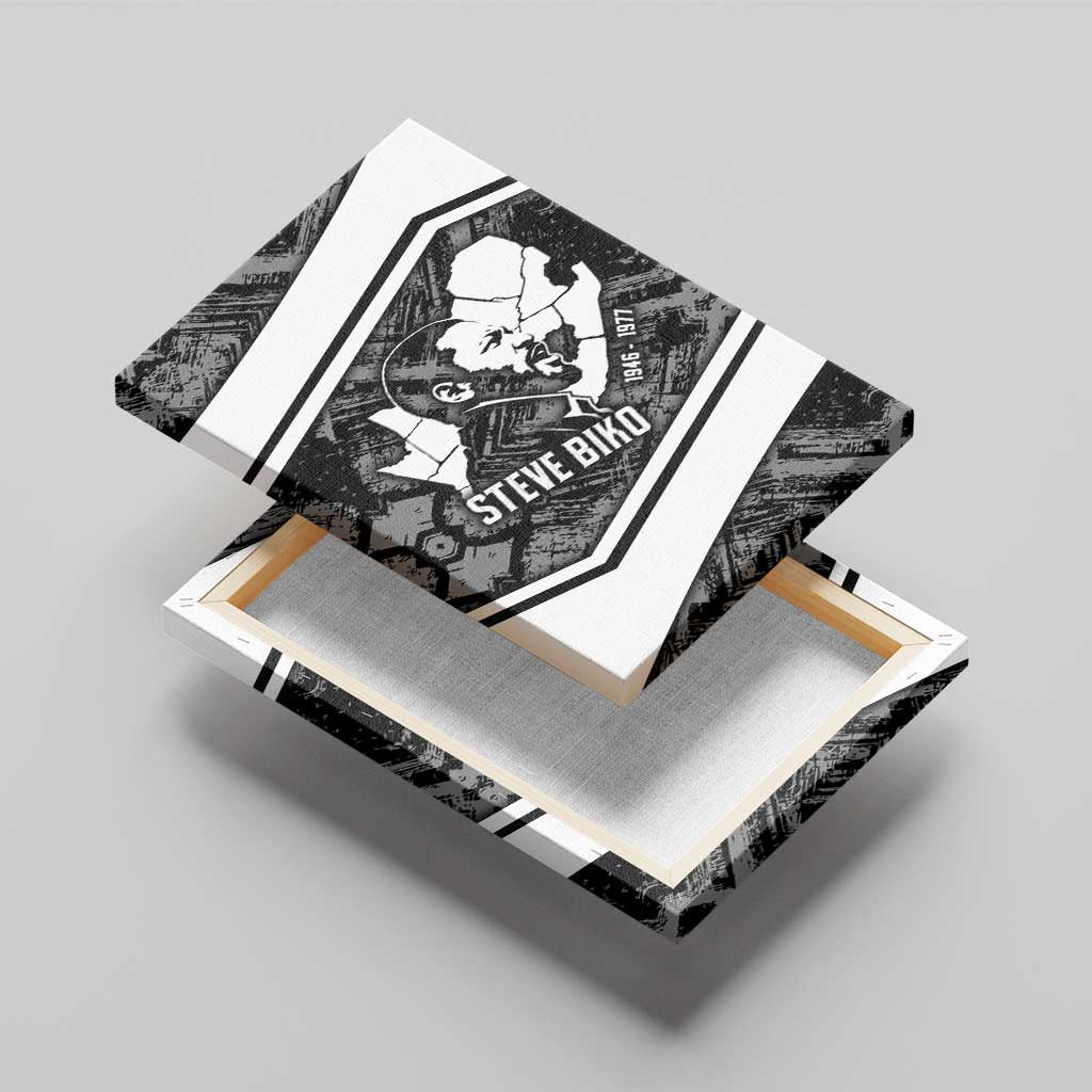 Steve Biko Canvas Wall Art with Monochrome Portrait, Ideas Do Not Die Quote - African Pride