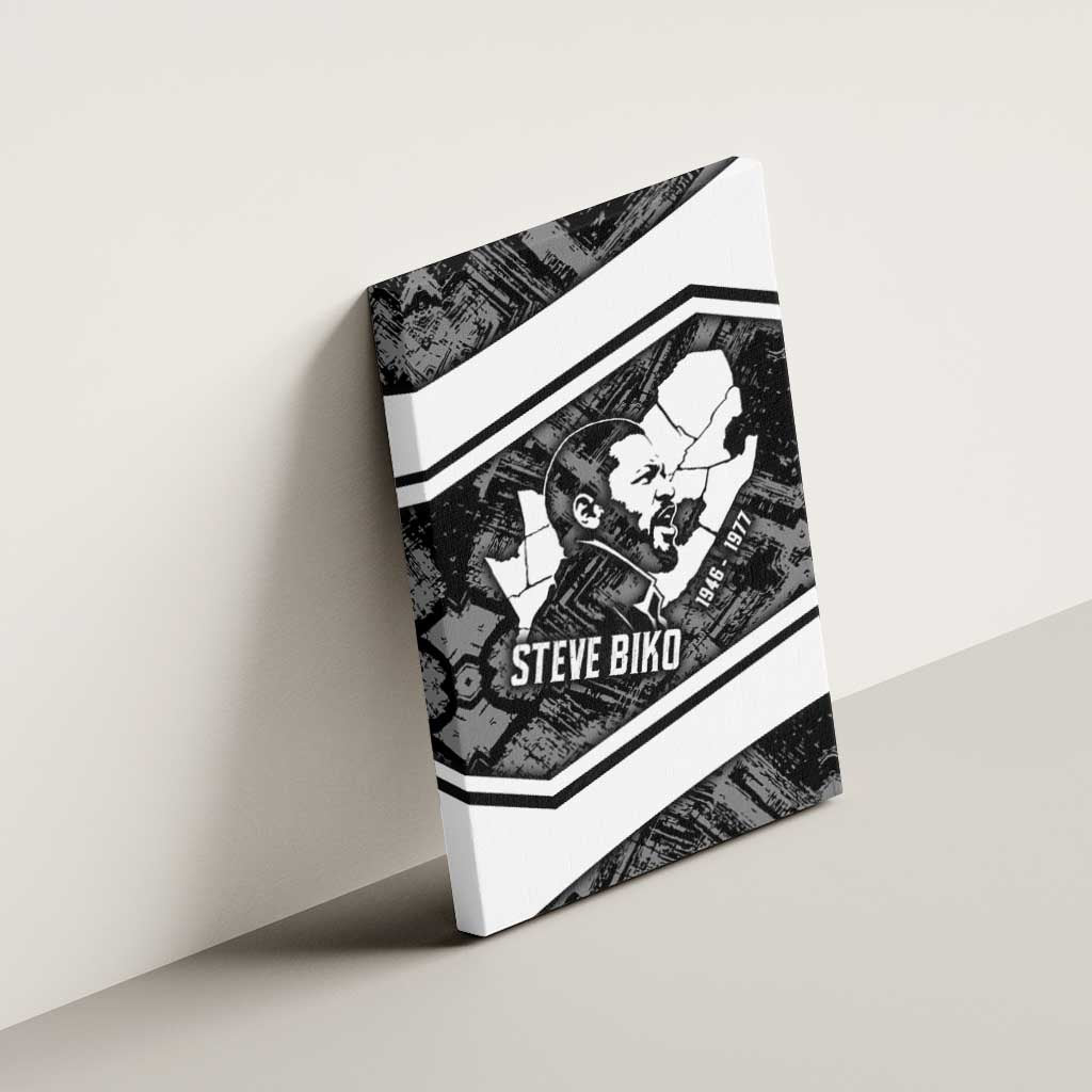 Steve Biko Canvas Wall Art with Monochrome Portrait, Ideas Do Not Die Quote - African Pride
