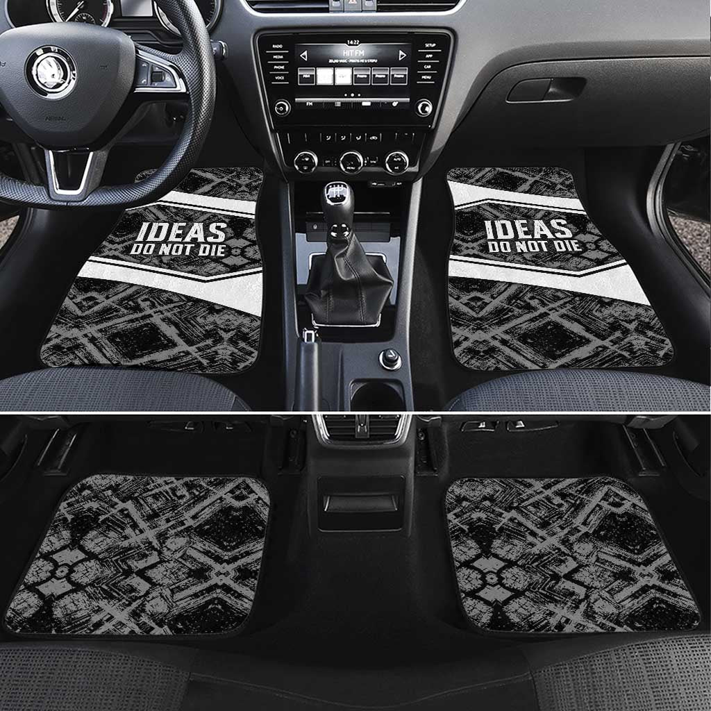 Steve Biko Car Mats with Monochrome Portrait, Ideas Do Not Die Quote - African Pride