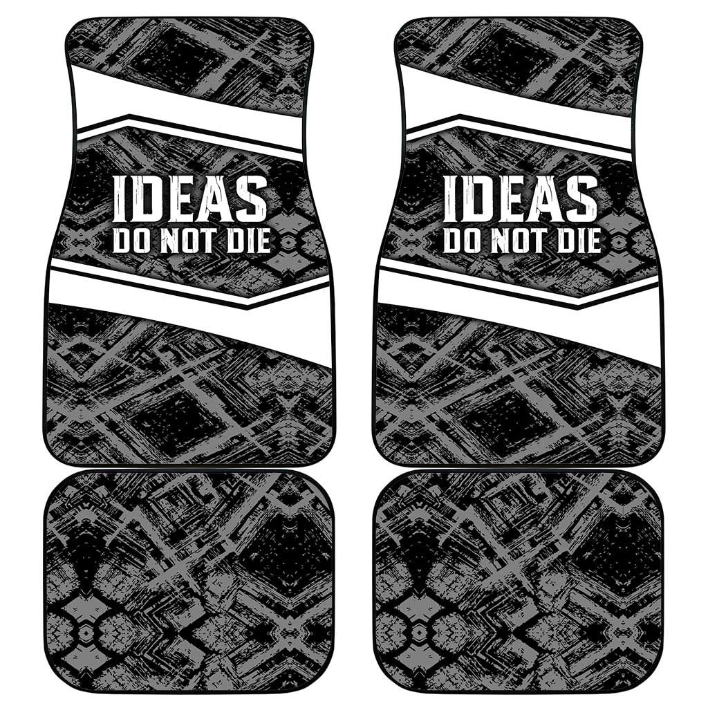 Steve Biko Car Mats with Monochrome Portrait, Ideas Do Not Die Quote - African Pride